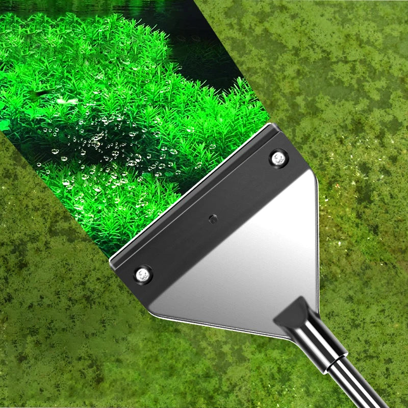 Fish Tank Cleaning Tool β Dual-Use Glass Algae Scraper for Sand & Algae Removal, 5 Blades Aquarium Cleaner