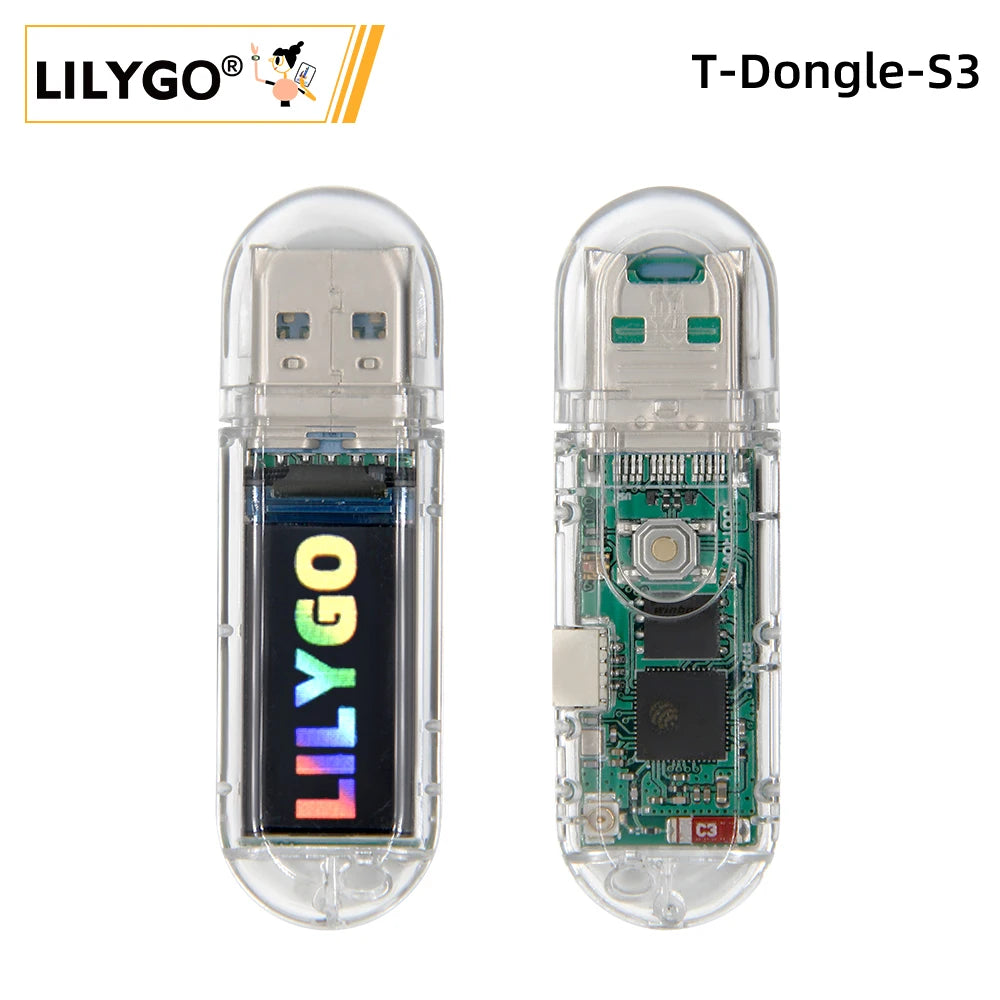 LILYGO® T-Dongle-S3 ESP32-S3 Development Board – 0.96" ST7735 LCD Display with WiFi, Bluetooth & TF Card Support