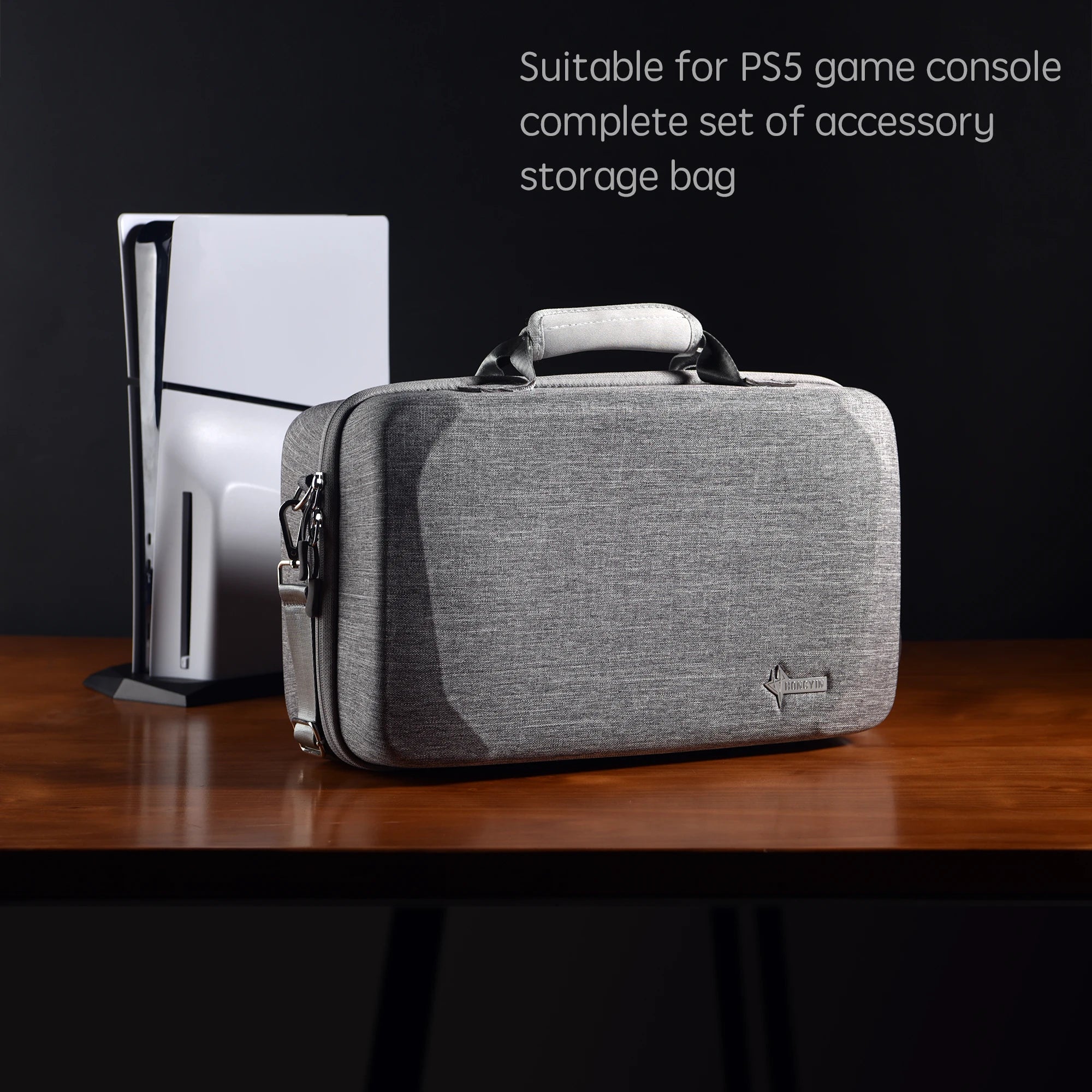 Hard Shell Carrying Case for PS5 – Protective Travel Bag for Console, Base & Accessories