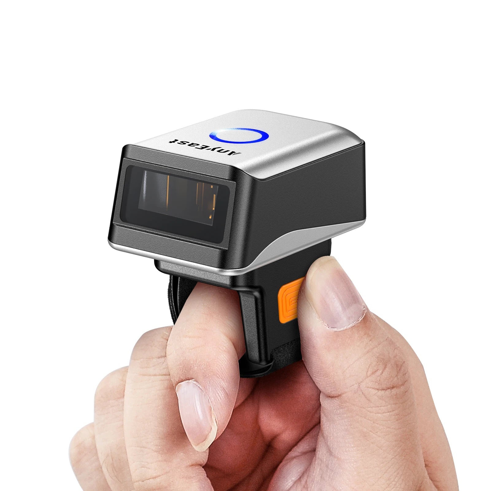 Bluetooth Mini Finger Barcode Reader | Wireless Ring Scanner for Android, iOS, PC | 2D PDF417 Data Matrix | Portable Ring Scanners
