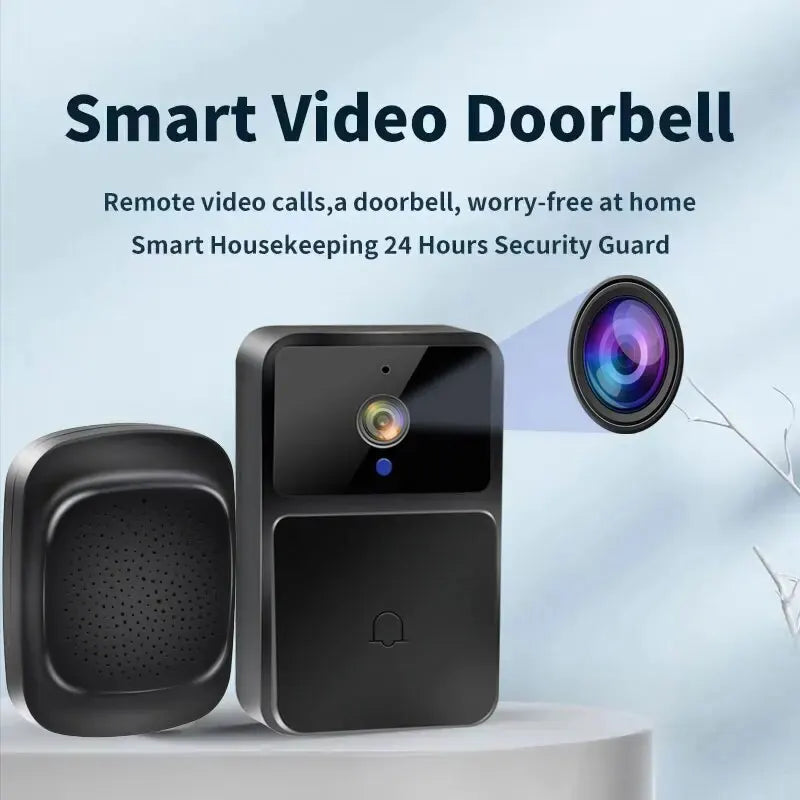 WiFi Video Doorbell Camera – HD Night Vision, Wireless Smart Home Security, Battery-Powered, Two-Way Intercom with Voice Changer