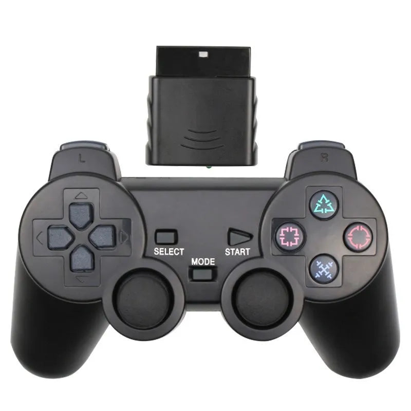 Wireless Gamepad for Sony PS2 – Controller with Double Vibration Shock Joystick for PlayStation 2 & USB PC