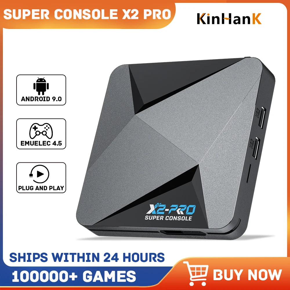 Super Console X2 Pro Retro Video Game Console – 100,000+ Games for MAME, ARCADE, Sega Saturn & DC, 4K HD