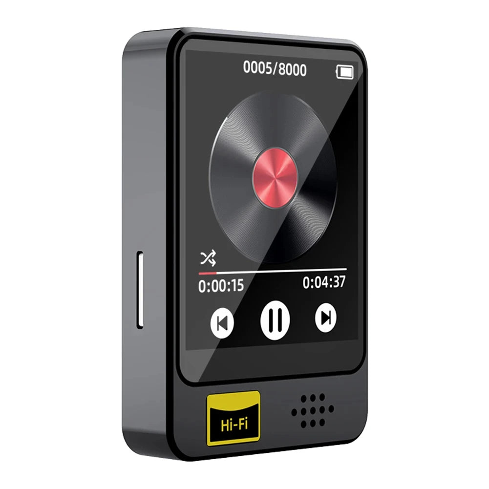 1.8 Inch Full Screen MP3 Player - HIFI Bluetooth 5.2 Speaker, MP4 Video Playback and FM Recorder for Walkman