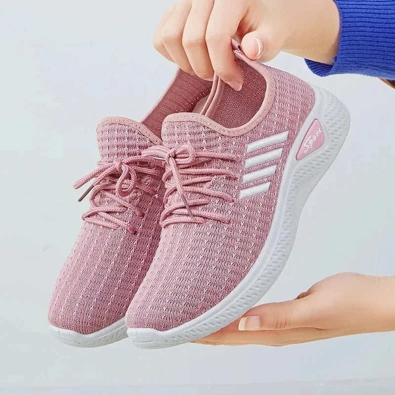 New Women's Lightweight Sports Shoes – Breathable Mesh, Soft Sole Casual Sneakers