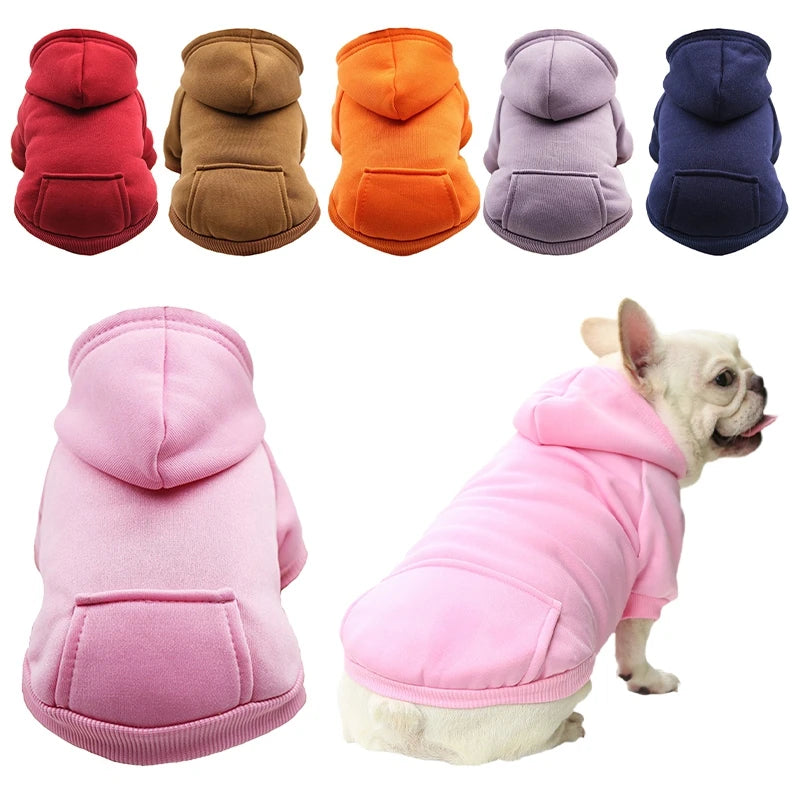 Warm Fleece Pet Vest - Cute Hoodie Sweater Coat for Small to Medium Dogs | Winter Puppy Shirt Jacket Costumes