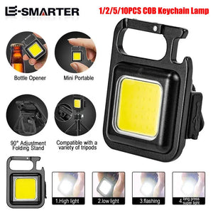 COB Flashlight Keychain - Mini Portable EDC Lamp with 4 Lighting Modes, Waterproof for Outdoor Camping & Emergencies - CongoBasinGroup.com
