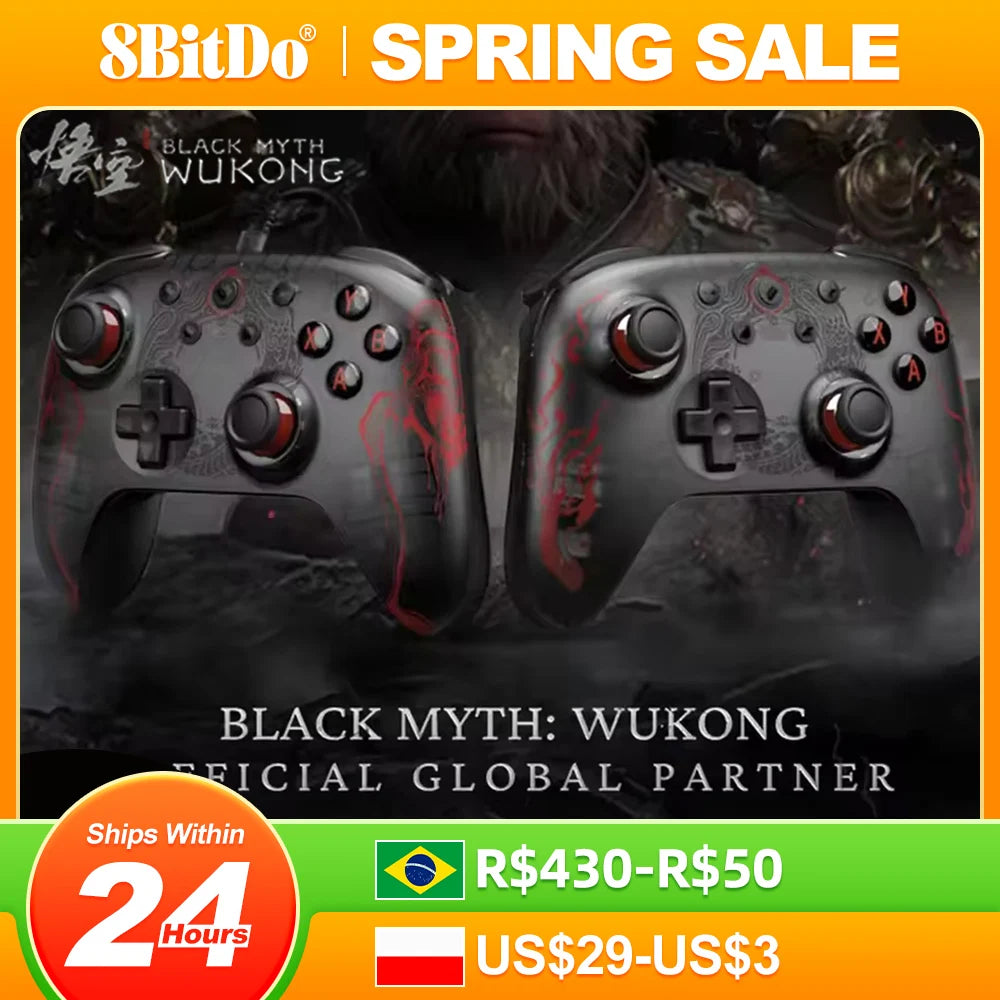 8BitDo Myth Wukong Ultimate 2C Gamepad - Wireless & Wired Gaming Controller for PC, Windows 10/11, Steam, Raspberry Pi & Android