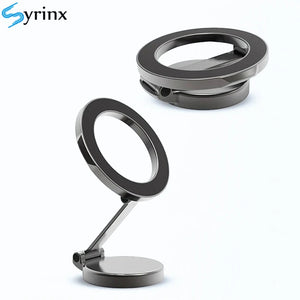 Car Magnetic Folding Phone Holder - 360° Rotation, Suction Cup Mount, Anti-Shake Bracket for Navigation - CongoBasinGroup.com