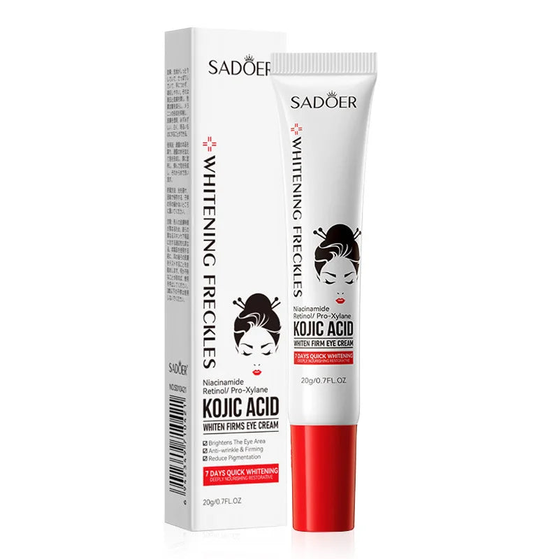 SADOER Kojic Acid Retinol Eye Cream – Anti-Dark Circles, Eye Bag Removal, Moisturizing & Firming Skincare