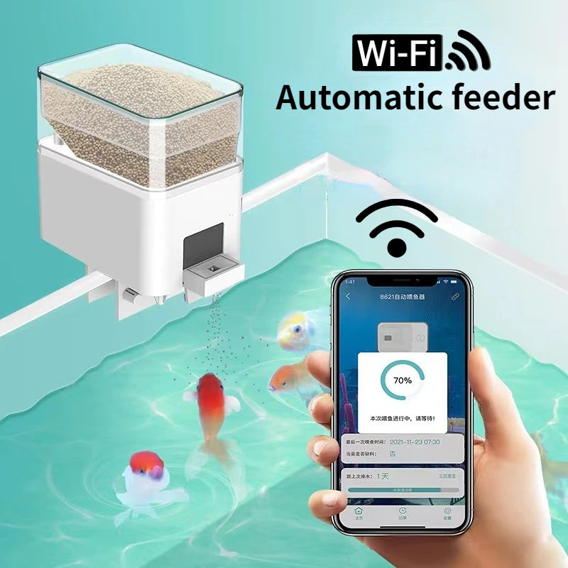 Automatic Aquarium Fish Tank Feeder – WiFi Wireless Smart App & Voice Control with Timing & Remote Feeding