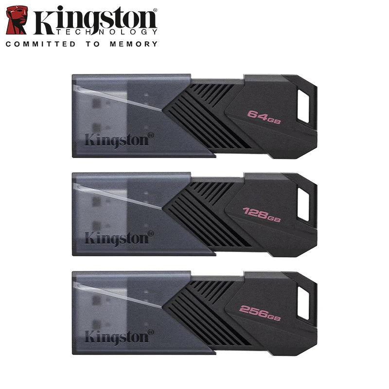 Kingston DataTraveler Exodia Onyx USB Flash Drive – 64GB, 128GB, 256GB USB 3.2 Gen 1 Pen Drive, Black DTXOM for Computer
