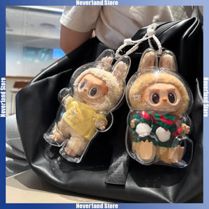 Labubu Transparent Protective Cover – Stuffed Toy Display Bag, Mini Portable Storage Box for Labubu I & II Dolls - CongoBasinGroup.com