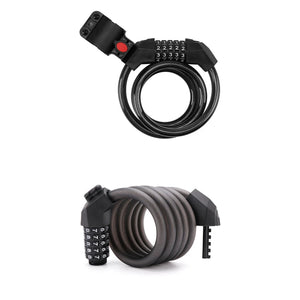 Universal Bicycle Lock - Mountain Bike 5 Digit Password Lock - Portable Anti-theft Security Steel Chain Motorcycle Lock - CongoBasinGroup.com