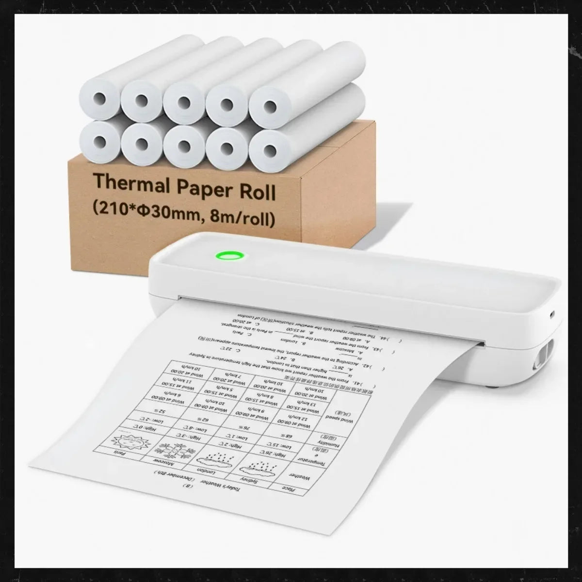A4 Thermal Paper Roll – 210x30mm for A4 Wireless Bluetooth A40/X8 Printer
