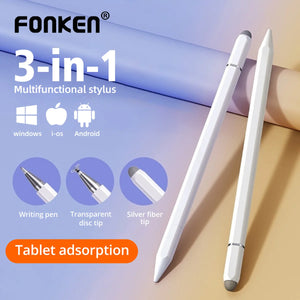 Fonken 3 in 1 Universal Stylus Pen - Magnetic Adsorption, Capacitive for iPhone, Huawei, Android Touch Screens and Tablets - CongoBasinGroup.com