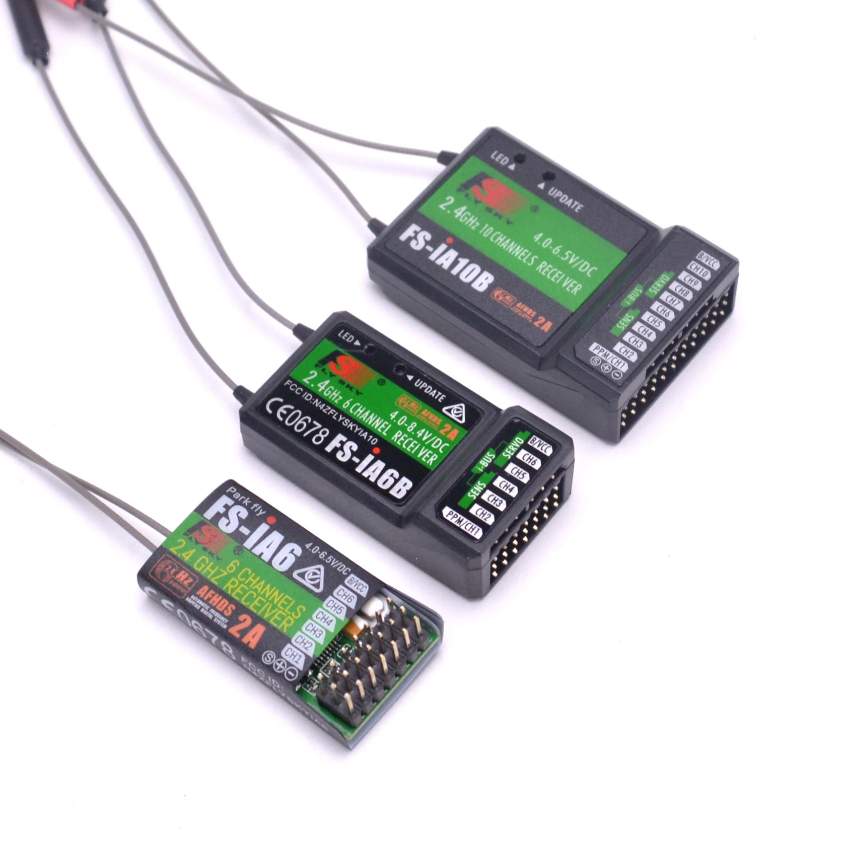 FlySky FS-IA10B/IA6B/X6B/FS-A8S Receiver – Compatible with i6, i10, CT6B, T6, TH9X Remote Control Transmitters