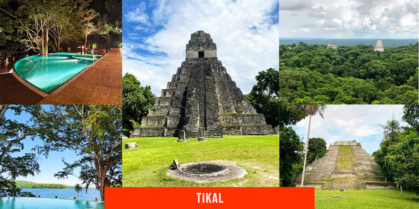 Tikal Hotel and Piramids View