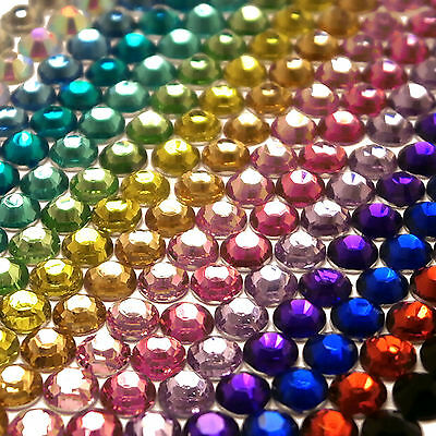 Purple Iridescent Rhinestones Embellishment - 5mm Faceted