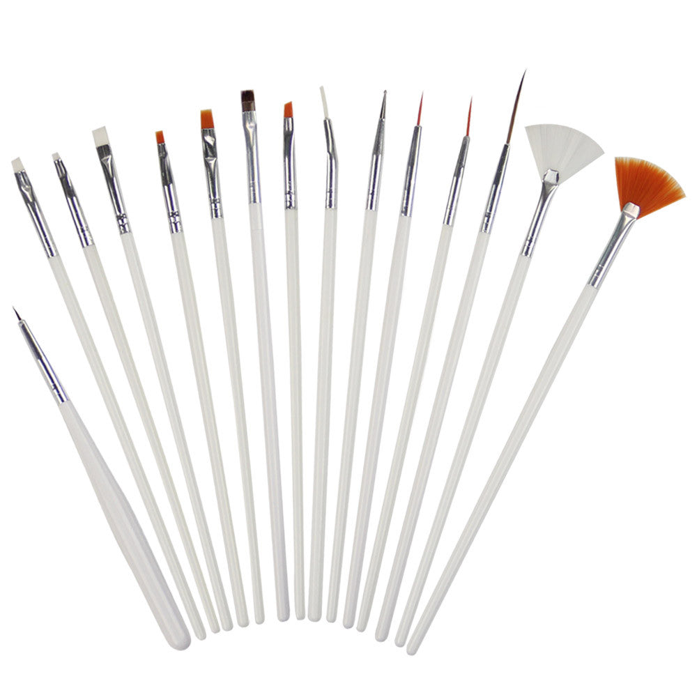 20 Pieces Nail Art Brush Set, Two Way Picker Pen, Painting, Drawing, D ...