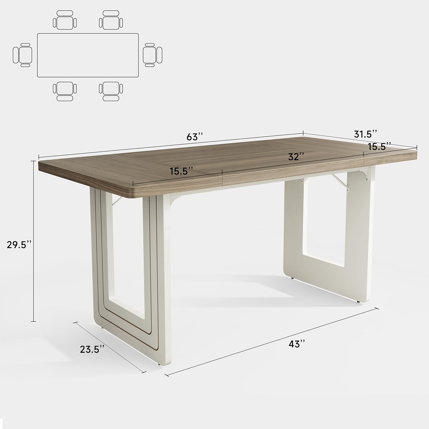 63-Wooden-Dining-Table-size