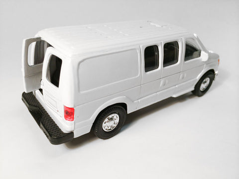 toy white van with opening doors