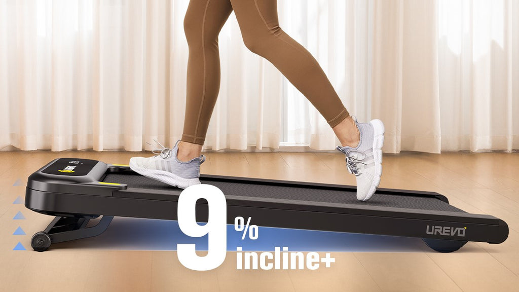 A treadmill works by a motor driving a moving belt for a user to walk or run on at adjustable speeds and inclines.