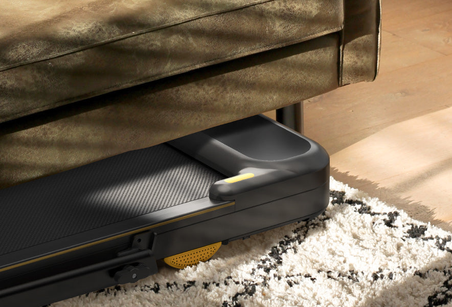 UREVO Foldable Treadmill Stored Under Sofa