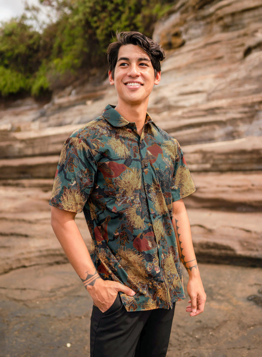 SOARING KOA'E KEA Women's Half-sleeve Aloha Shirt — David Shepard