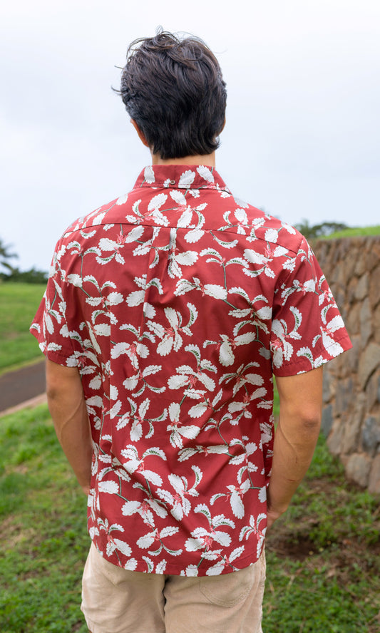 Dark Blue Aloha Shirt – Hō‘awa & The ‘Alalā – David Shepard L