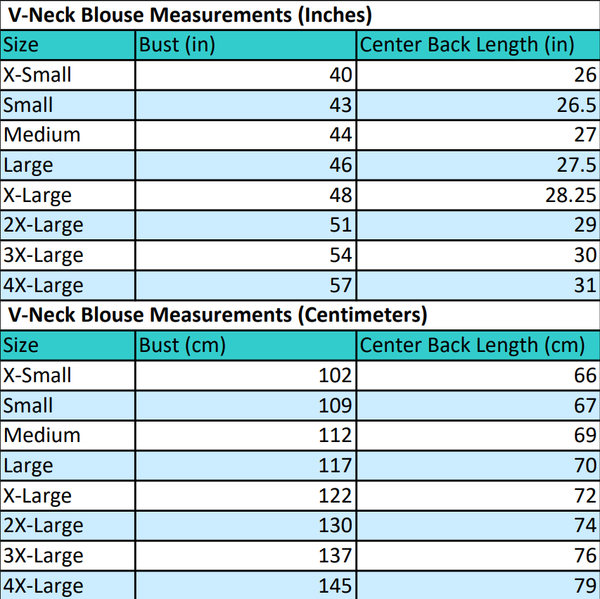 V-Neck Blouse Measurements David Shepard