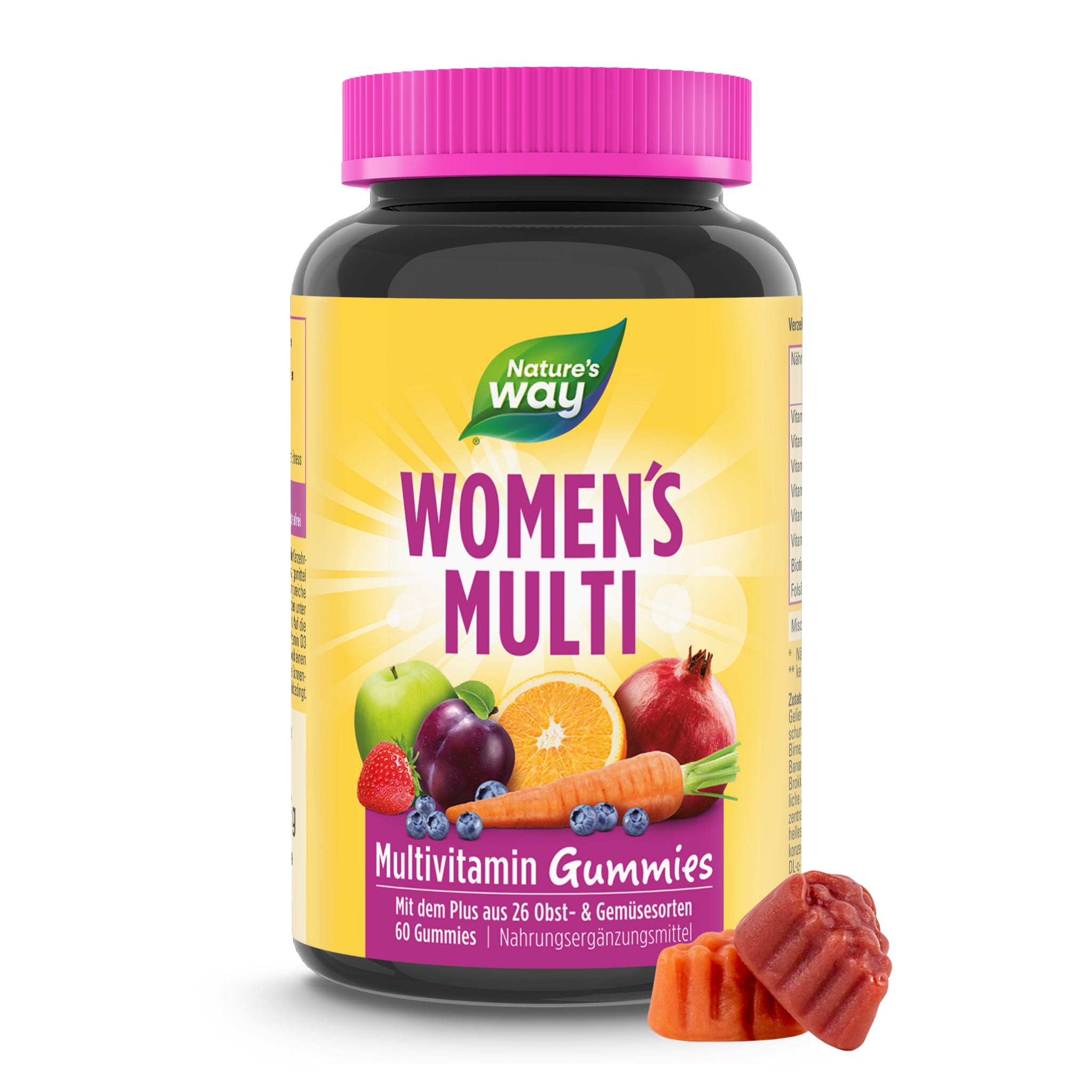 Trio/Multi günstig Kaufen-Women’s Multi Multivitamin Gummies. Women’s Multi Multivitamin Gummies <![CDATA[Für geballte Power: Nature's Way hat Frauen Vitamine als leckere Gummies speziell für die Bedürfnisse von Frauen entwickelt, die lecker nach fruchtigen Beeren