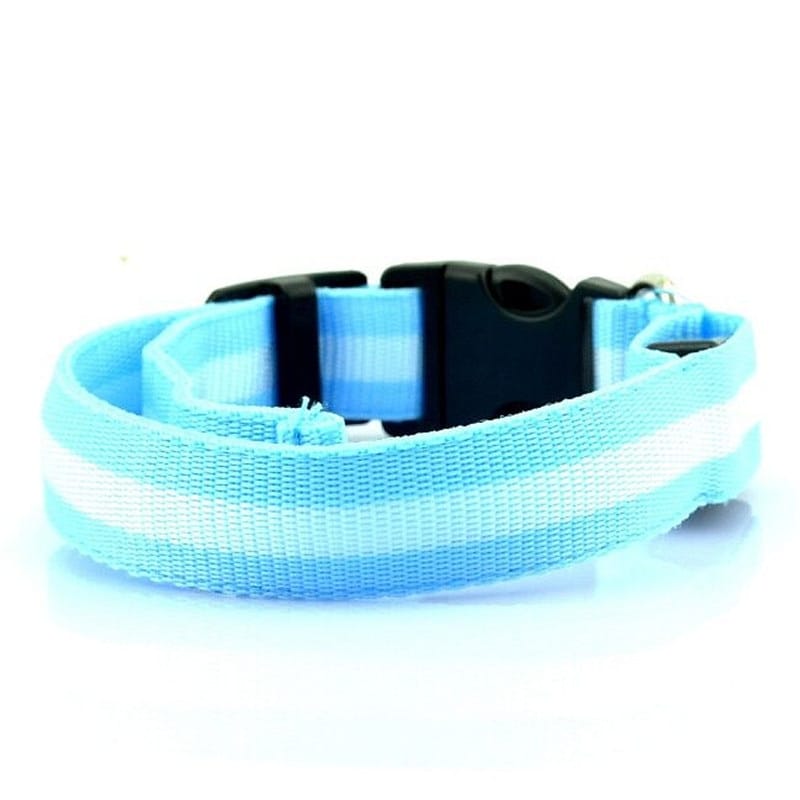 GlowGuard Nylon LED Pet Collar - Night Safety Flashing for