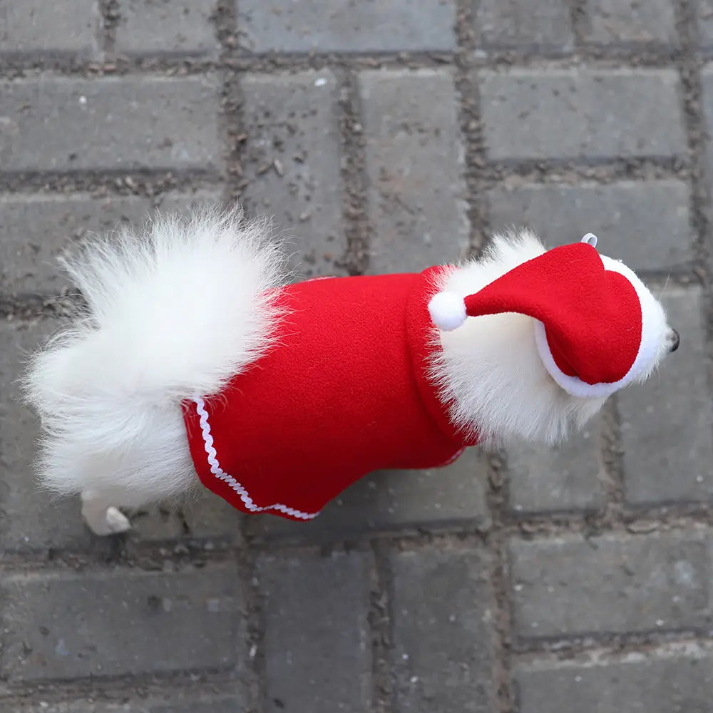 Stylish Red Dress Pet Dog Cloak Suit