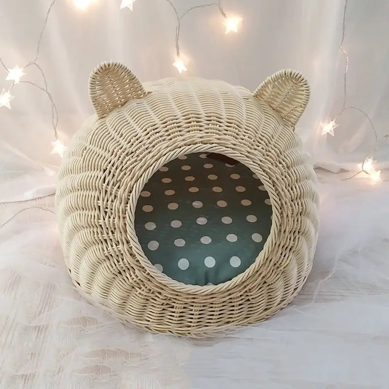 Stylish Rattan Cat Litter Box