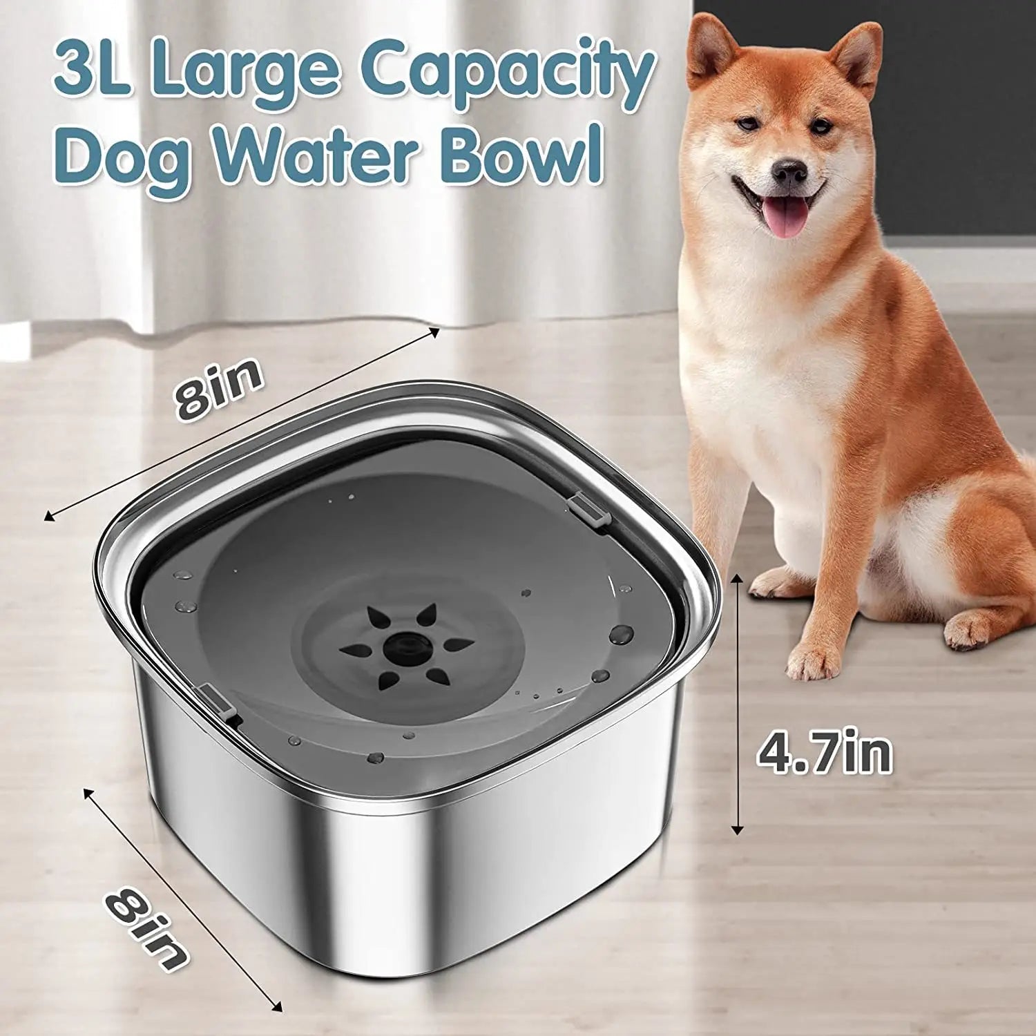 Floating Stainless Steel Pet Water Bowl