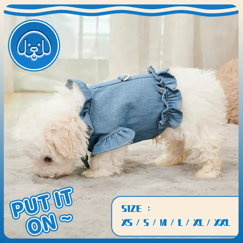 Stylish Denim Harness Vest for Dogs