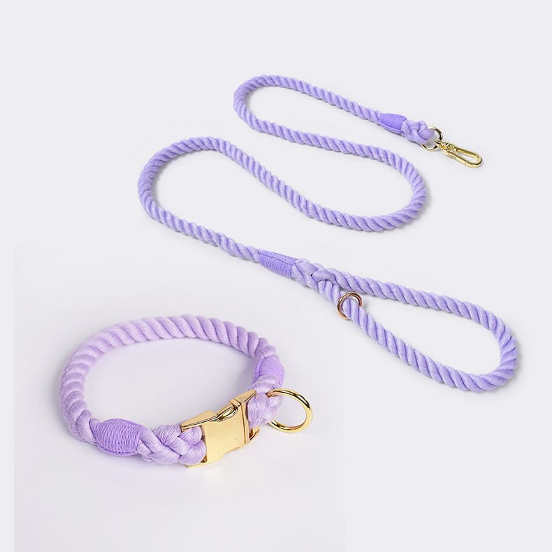 Stylish Gradient Cotton Rope Pet Collar