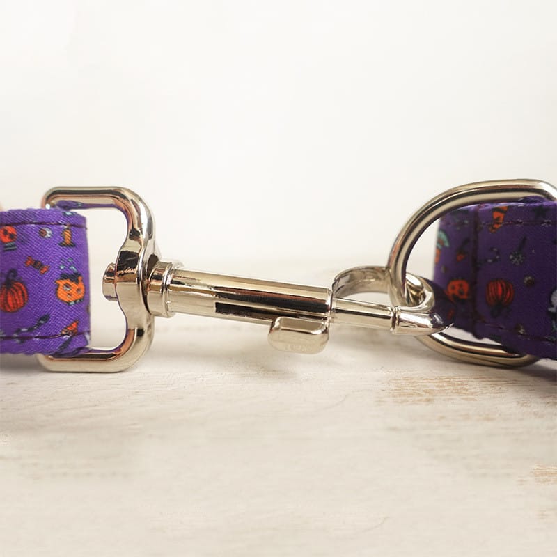 Spooky Purple Dog Collar Set