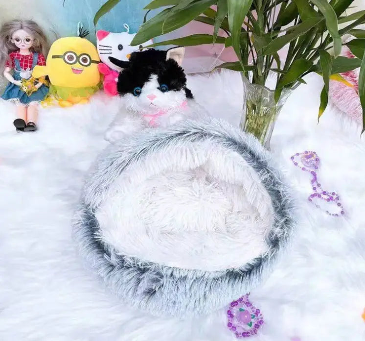 Plush Round Pet Bed