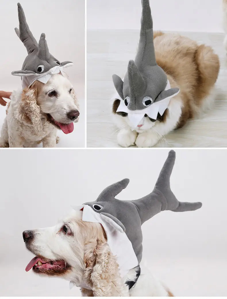 Cute Halloween Pet Shark Hat