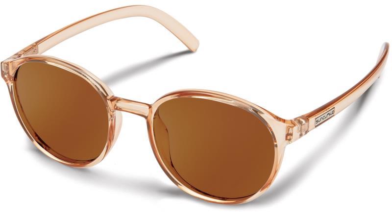 Low Key, Crystal Peach Frame, Polarized Brown Lens