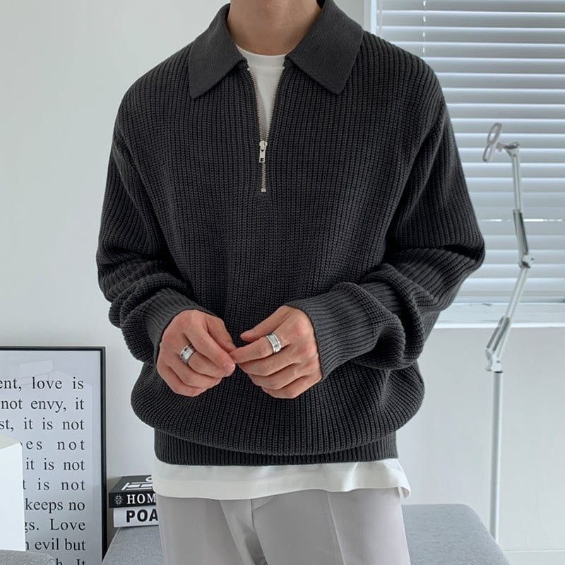 This cozy half-zip sweater oozes old money vibes