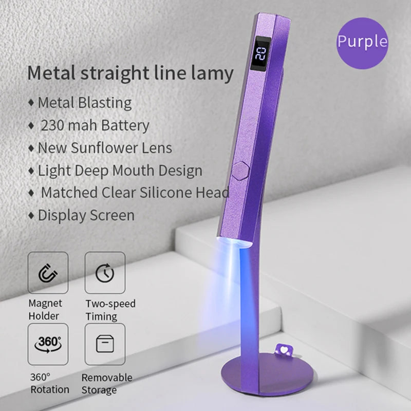 Handheld Nail Dryer Gel Lamp Small Nail Polish Fast Dry Mini Portable Adhesive Glue USB Led Lamp Manicure Tool UV Detector
