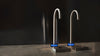 Two stainless steel faucets made for a restaurant to get pure mineralized water from Bluewater