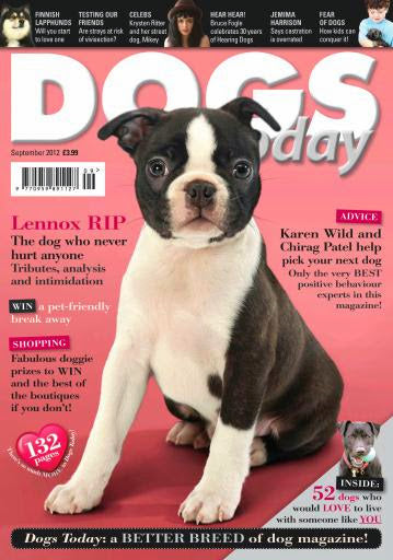 Dogs Today Magazine Cover September 2012 Issue