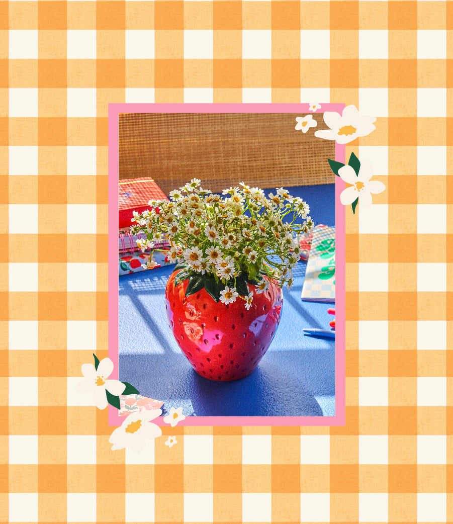 Strawberry vase