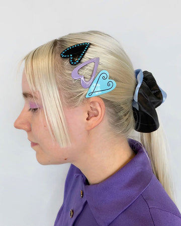 Mini Bow Snap Clips - Baby Blue – ban.do