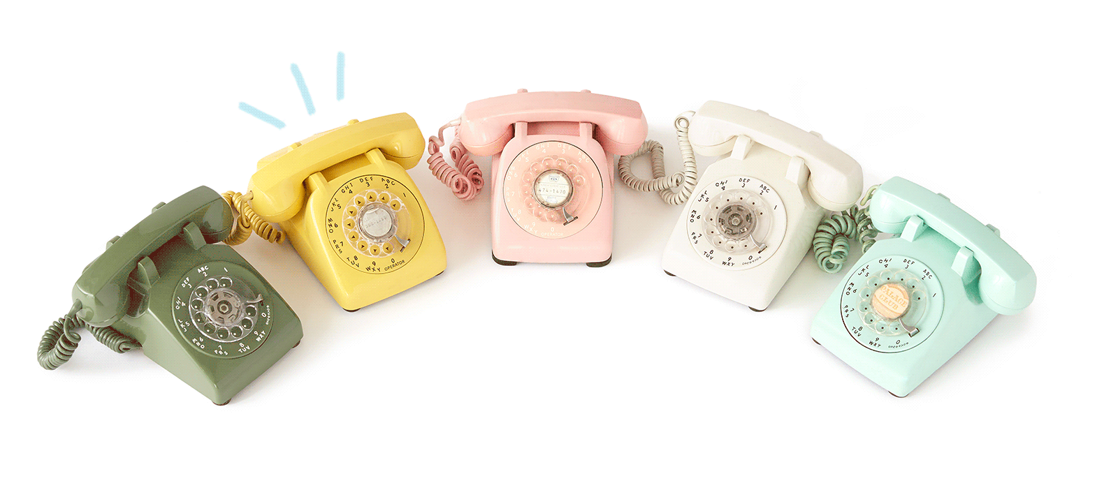 a picture of telephones with a hello bando text