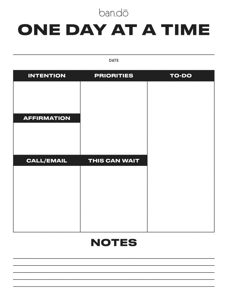 Day planning worksheet